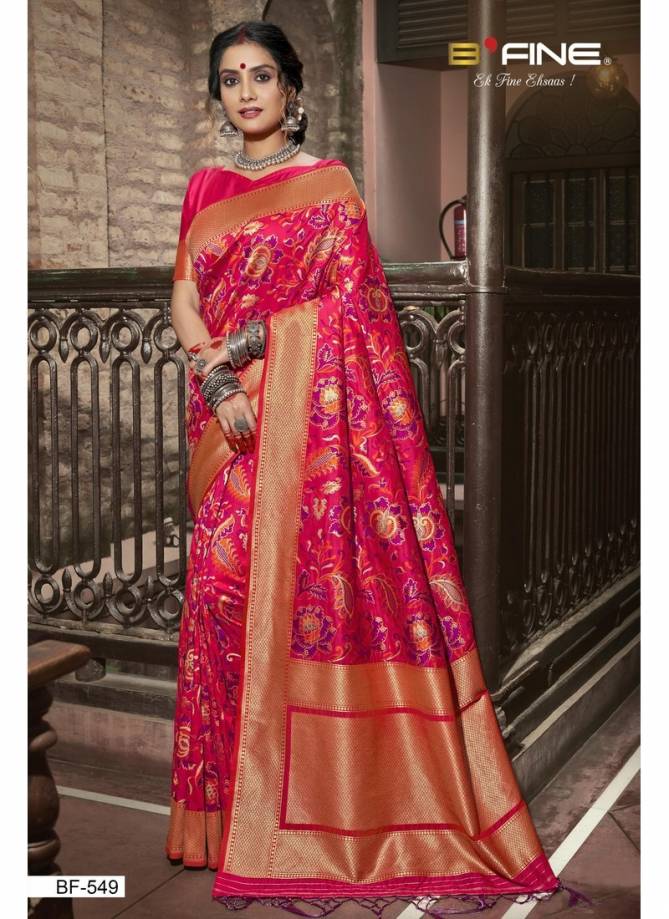 B Fine Fancy Latest Designer Party Wear Heavy Soft Silk Stylish Saree Collection